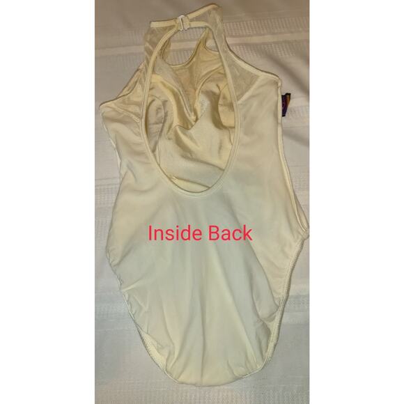 Vintage Jantzen White Swimsuit Womens SMALL Bridal Quiet Luxury Beach Vacation - Picture 9 of 16